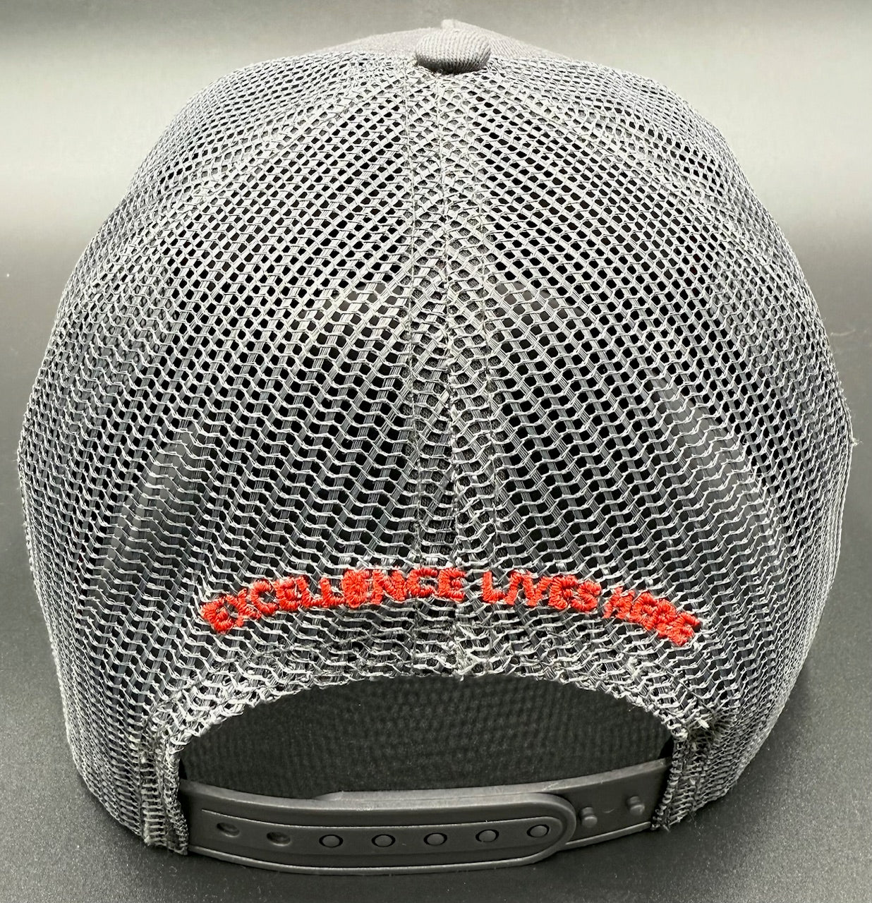 Western "Excellence Lives Here" Trucker Hat – Red W Edition