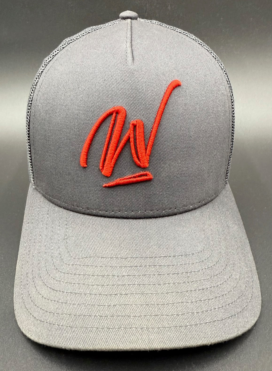 Western "Excellence Lives Here" Trucker Hat – Red W Edition